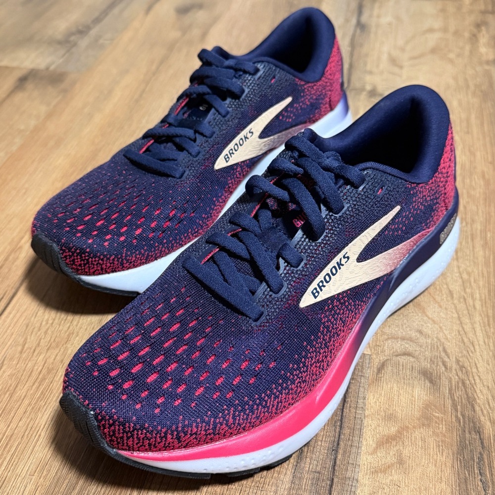 Brooks Ghost 16 Womens Running Shoes Navy Pink 1204071B422 DNA LOFT v3 Size 7.5